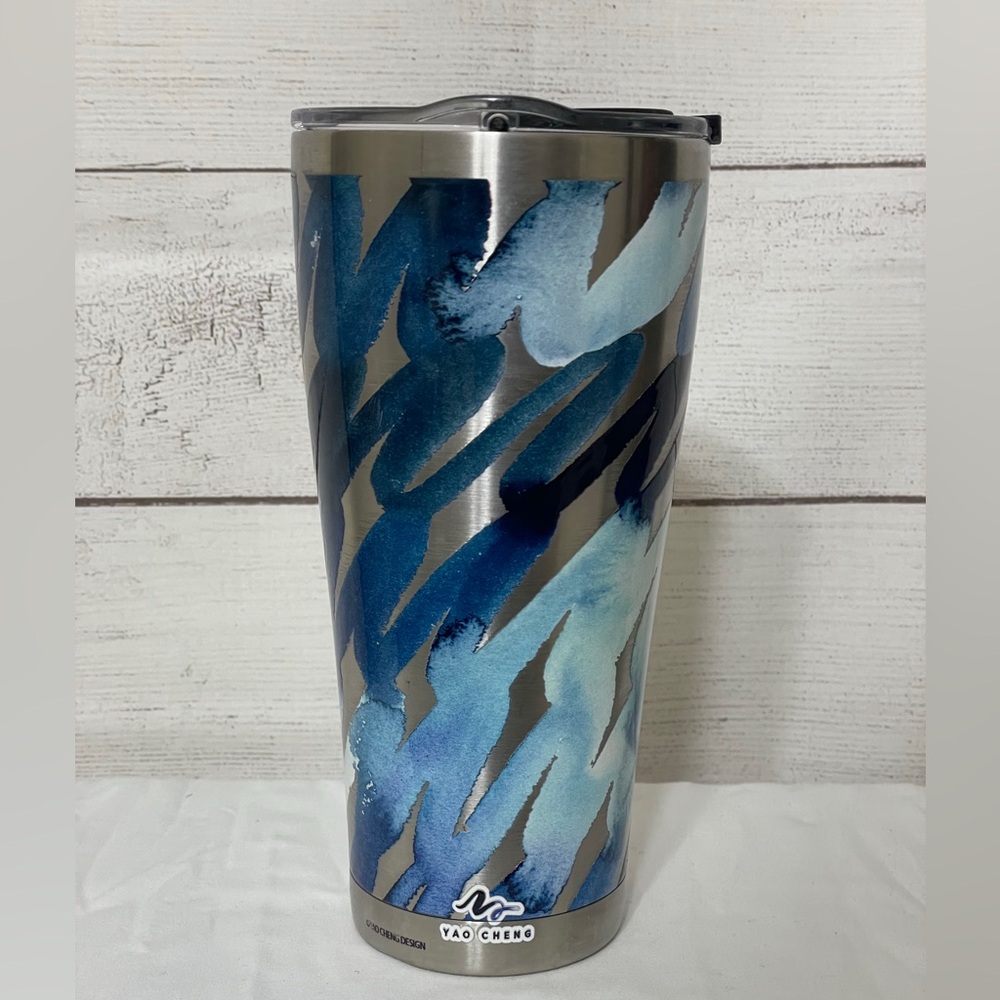 Tervis Yao Cheng Scribbles in Blue 30oz Hot/Cold Tumbler with Lid
